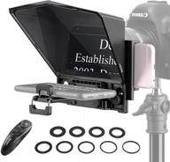 📱 desview authorized t2 teleprompter: smartphone tablet dslr camera remote control & lens adapter rings/beam splitter 70/30 glass logo