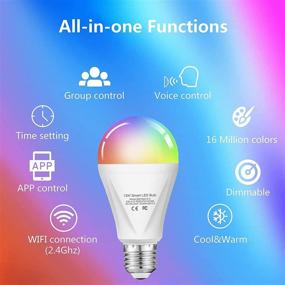 img 2 attached to Versatile Color Changing LED Bulb: 2700K - 6500K Multicolor Compatible