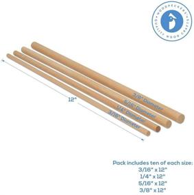 img 3 attached to 🔨 Versatile Wooden Dowel Assortment by Woodpeckers: Perfect for DIY and Crafts