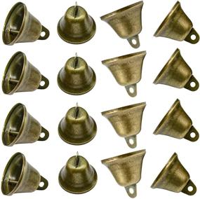 img 4 attached to 🔔 Maydahui 35PCS Vintage Bronze Jingle Bells (1.7"X 1.5") for Dog Doorbell & Potty Training, Housebreaking, Wind Chimes, Christmas Decorations