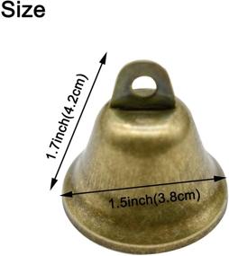 img 2 attached to 🔔 Maydahui 35PCS Vintage Bronze Jingle Bells (1.7"X 1.5") for Dog Doorbell & Potty Training, Housebreaking, Wind Chimes, Christmas Decorations