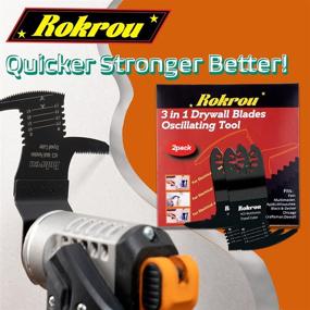 img 3 attached to 🔧 Rokrou 2 Pack Oscillating Tool Set - Drywall Tools with 3-in-1 Saw Blades - Efficient Drywall Saw