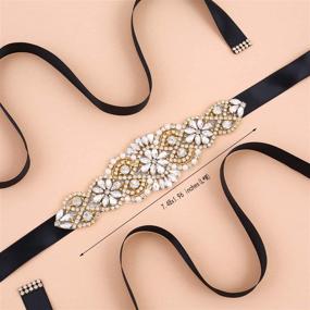 img 2 attached to 💎 Weztez Wedding Sash Pearl Belt: Exquisite Crystal Bridal Accessory for Women's Formal Evening Dresses