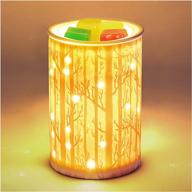 🌲 bosaidong ceramic electric wax melt warmer: forest design for spa and aromatherapy логотип