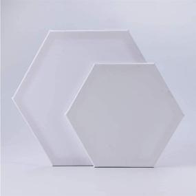 img 2 attached to 🎨 Premium Hexagon Stretched Canvas for Acrylic and Oil Painting - Acid-Free | Professional Canvas Panels for Artists (20cm)