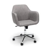 🪑 ofm ess collection grey upholstered home office desk chair логотип