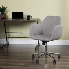 img 3 attached to 🪑 OFM ESS Collection Grey Upholstered Home Office Desk Chair