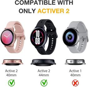 img 3 attached to Yolovie (4 Pack) Screen Protector Case Compatible For Samsung Galaxy Watch Active 2 40Mm Silicone Rugged Bumper All-Around Protective Plated Shell Face Cover (Active2 40Mm Silver/RoseGold/Pink/Gold)