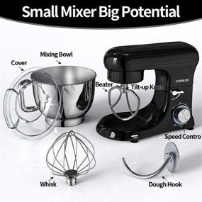 img 1 attached to 🥣 COOKLEE Stand Mixer SM-1515: All-Metal Series 6.5 Qt. Kitchen Electric Mixer with Dishwasher-Safe Attachments - Perfect for Home Cooks!