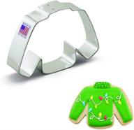 🎄 christmas sweater cookie cutter by ann clark cookie cutters, 4.25 inches logo