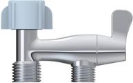 🚽 hibbent metal bidet t-adapter with shut-off valve, tool-free installation by hand tighten nut, no leaking design, 3-way toilet tee connector diverter valve - polished chrome for bidet attachment logo