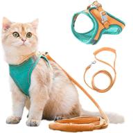 idolpet cat harness and leash set: escape proof walking kit for cats & small dogs - adjustable vest with reflective strip - comfortable outdoor jacket (green, l) логотип