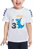 🦕 amztm dinosaur birthday t shirt: vibrant 3rd birthday party top tee and perfect baby boys gift logo