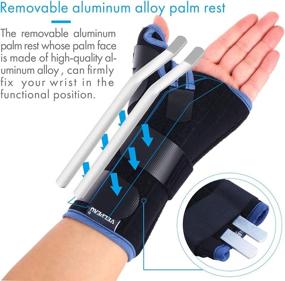 img 1 attached to VELPEAU Wrist Brace with Thumb Spica Splint: Effective Support for De Quervain's Tenosynovitis, Carpal Tunnel, Tendonitis, Arthritis, Sprains & Fracture (Regular, Right Hand-M)