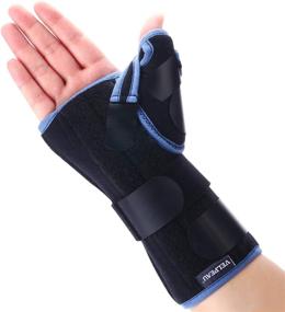 img 4 attached to VELPEAU Wrist Brace with Thumb Spica Splint: Effective Support for De Quervain's Tenosynovitis, Carpal Tunnel, Tendonitis, Arthritis, Sprains & Fracture (Regular, Right Hand-M)