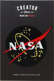 img 2 attached to 🚀 Embroidered NASA Space Patch: Iron On, Sew On Applique, DIY Red and Black Edition