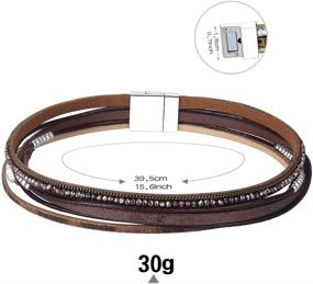 img 1 attached to 💫 ГелКонни LPB290-коричневый Многослойные магнитные бохемские браслеты-обереги для женщин.