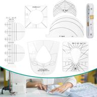 🧵 taozim 6pcs acrylic quilting ruler templates with measuring tape - complete sewing machine kit for free motion quilting, including spiral, circle, arc, clamshell templates logo