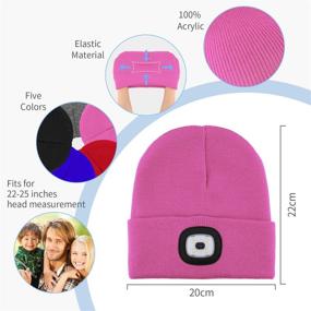 img 2 attached to 🧢 Deilin Upgraded Unisex LED Lighted Beanie Hat - Rechargeable & Adjustable Brightness Winter Headlamp Hat