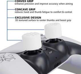 img 2 attached to PlayVital Ergonomic Stick Caps with 3 Height Options - Thumb Grips for PS5, PS4, Xbox Series X/S, Xbox One, Xbox One X/S, Switch Pro Controller - Enhanced with Diamond Grain & Crack Bomb Design