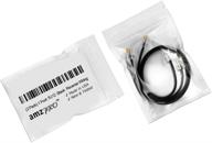 📞 2-pack of 1-foot rj12 6p6c telephone cables - voice 12-inch modular cord (black, reverse wiring) logo