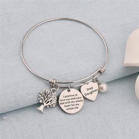 img 3 attached to 👩 Express Your Eternal Love: Bobauna Stepdaughter Bracelet for the Bridal Gift from Stepmom/Stepdad, Promising Unbounded Love for Your Dad/Mom