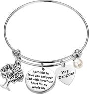 👩 express your eternal love: bobauna stepdaughter bracelet for the bridal gift from stepmom/stepdad, promising unbounded love for your dad/mom logo