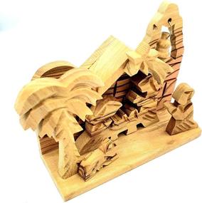 img 2 attached to 🎄 Zuluf Olivewood Bethlehem Nativity Scene Set: Authentic Holyland Christmas Home Décor with Certificate (NAT012)