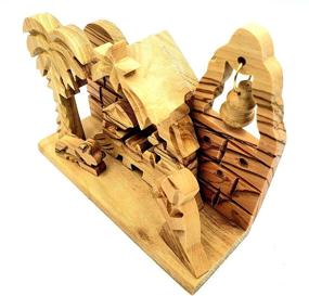 img 1 attached to 🎄 Zuluf Olivewood Bethlehem Nativity Scene Set: Authentic Holyland Christmas Home Décor with Certificate (NAT012)