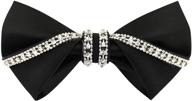 crystal rhinestone shining pre tied bowties logo