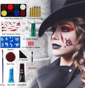 img 3 attached to 🎃 EastPin Halloween Makeup Kit: Creating Zombie, Vampire & Clown Special Effects for a Spooky Halloween Carnival