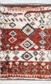 img 3 attached to nuLOOM Rosemarie Southwestern Moroccan Shag Accent Rug, 2' x 3', Red - High Quality Southwestern Style Rug for a Vibrant Décor