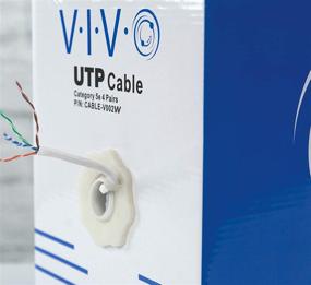 img 2 attached to 🔌 VIVO White 500ft Bulk Cat5e CCA Ethernet Cable, 24 AWG UTP Pull Box - Indoor Network Installations CABLE-V002W