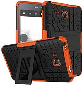 img 1 attached to 📱 Maomi Samsung Galaxy Tab A 7.0 Case 2016 Release (Model: SM-T280/T285) - Kickstand Heavy Duty Cover in Orange