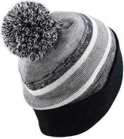 img 2 attached to 🧢 Hat Depot Boys' Cuffed Beanie Stripe - Accessorize with Style!