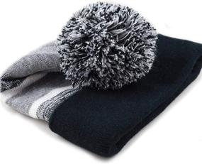 img 1 attached to 🧢 Hat Depot Парни' манжеты Beanie Stripe - Дополните стильными аксессуарами!