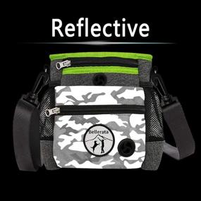 img 1 attached to 🐾 Bellerata Reflective and Lightweight Dog Treat Pouch with Built-in Poop Bag Dispenser for Training