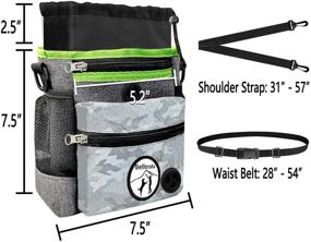 img 2 attached to 🐾 Bellerata Reflective and Lightweight Dog Treat Pouch with Built-in Poop Bag Dispenser for Training