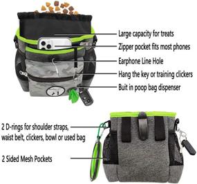 img 3 attached to 🐾 Bellerata Reflective and Lightweight Dog Treat Pouch with Built-in Poop Bag Dispenser for Training