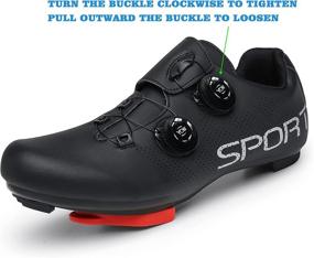 img 2 attached to 🚴 Premium Road Bike Shoes for Men - Adjustable Cycling Shoes with Cleats Set - Compatible with SPD SL Delta Cleats - High-Performance Men's Indoor Cycling Shoes