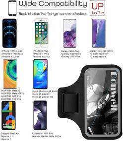 img 3 attached to Donwell Cell Phone Armband: Secure Holder for iPhone 13/12/Pro Max/Galaxy - Ideal for Running & Walking - Black