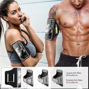 img 2 attached to Donwell Cell Phone Armband: Secure Holder for iPhone 13/12/Pro Max/Galaxy - Ideal for Running & Walking - Black