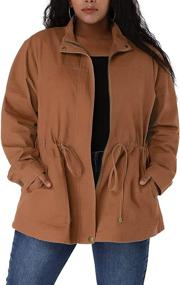 img 4 attached to Agnes Orinda Lightweight Drawstring Utility Women's Clothing in Coats, Jackets & Vests