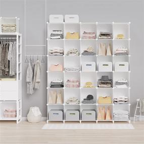 img 3 attached to 🗄️ HOMIDEC 12-Cube Closet Organizer, Portable Clothing Storage Shelves, White Closet Organizers and Storage