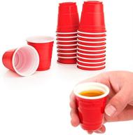 🍷 set of 24 red jr. shot glasses logo