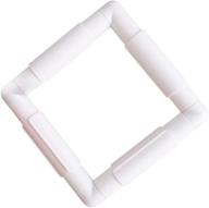 embroidery clip frame: 11'' square plastic sewing hoop for diy craft, cross stitch, quilting, silk-painting, needlepoint - handhold-tools, hoop stand lap included logo