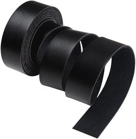 img 4 attached to CDY Long Black Leather Strap - 90 Inches x 1 Inch - Ideal for DIY Crafts, Pet Collars, Traction Ropes, Belts, Clothing, Jewelry, and Watch Straps (Black)