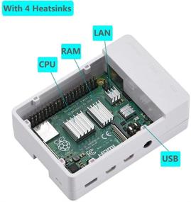 img 1 attached to 🌬️ Корпус iUniker Raspberry Pi 4 с вентилятором и радиатором - Простая съемная верхняя крышка для Pi 4 Model B / 4B