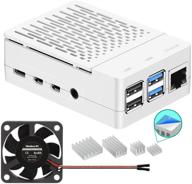 🌬️ iuniker raspberry pi 4 fan abs case with cooling fan and heatsink - simple removable top cover for pi 4 model b/4b logo