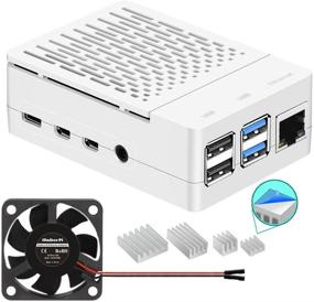 img 4 attached to 🌬️ iUniker Raspberry Pi 4 Fan ABS Case with Cooling Fan and Heatsink - Simple Removable Top Cover for Pi 4 Model B/4B